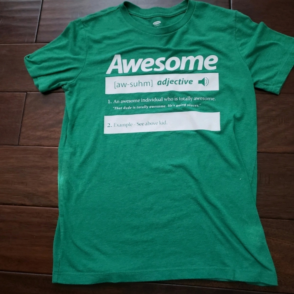 Boys Green & Awesome T Shirt